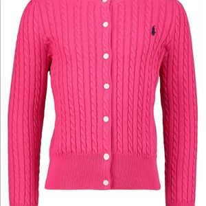 Girls dark pink POLO cardigan